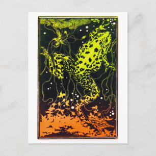 Zwemkikker van Julie de Graag  kunst Briefkaart