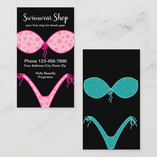 Zwemkleding: Summer Bikini Design Visitekaartje (Voorkant / Achterkant)