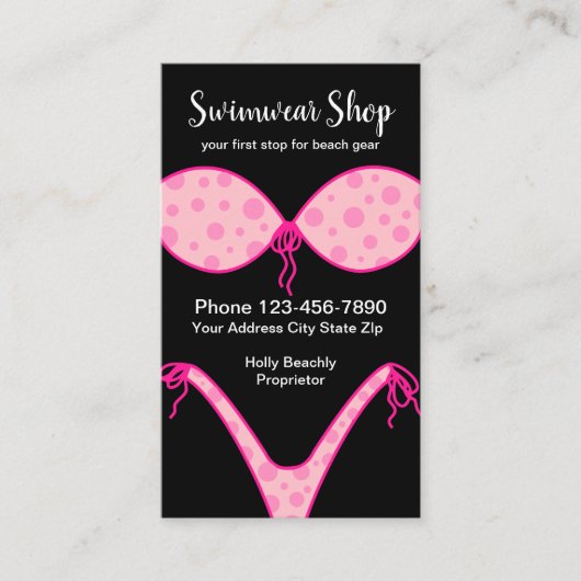 Zwemkleding: Summer Bikini Design Visitekaartje (Voorkant)