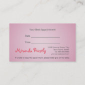 Zwemkleding voor gezelschapsdieren en bulldog-beno afsprakenkaartje (Achterkant)