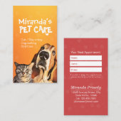 Zwemkleding voor gezelschapsdieren Zwembehandeling Afsprakenkaartje (Voorkant / Achterkant)