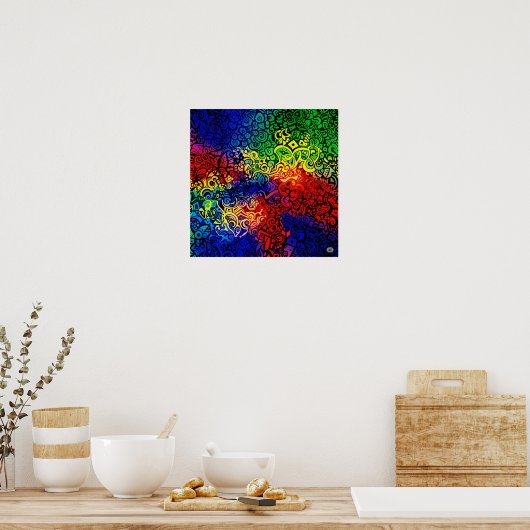 Zwemkleuren Poster (Keuken)