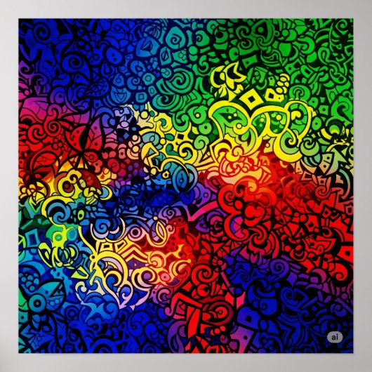 Zwemkleuren Poster (Voorkant)