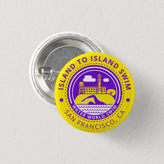 zwemknop eiland-eiland-eiland ronde button 3,2 cm (Voorkant /achterkant)