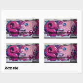 Zwemkop Rechthoekige Sticker (Vel)