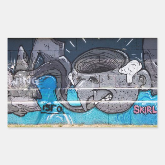 Zwemkop Rechthoekige Sticker (Voorkant)