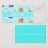 Zwemleraar, zwemcoach, zwemleraar visitekaartje (Voorkant / Achterkant)