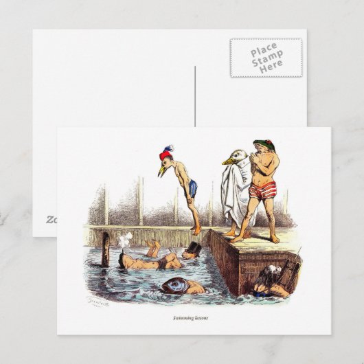 Zwemles Briefkaart (Voorkant / Achterkant)