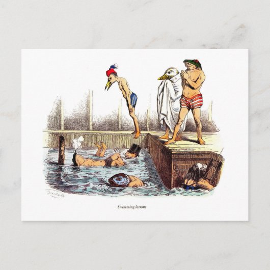 Zwemles Briefkaart (Voorkant)