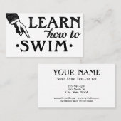 Zwemles Visitekaartjes - Koel  (Voorkant / Achterkant)