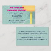 Zwemlessen in het zwembad visitekaartje (Voorkant / Achterkant)