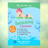 Zwemlessen Kinder aangepaste raam vastklampen Raamsticker (Vel 3)