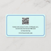 Zwemlessen Leraar Instructeur Zwemcoach QR Visitekaartje (Achterkant)