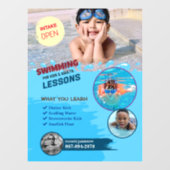 Zwemlessen Vensterklemming Raamsticker (Vel)