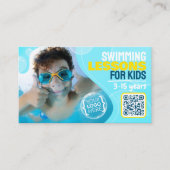 Zwemlessen voor kinderen, zweminstructeur visitekaartje (Voorkant)