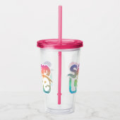 "Zwemleven" Eenhoorn Badwater kleur Acryl Drinkbeker (Rechts)