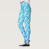 "Zwemleven" Koele zwembadkleur Leggings (Links)
