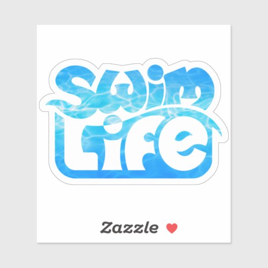 "Zwemleven" Koele zwembadkleur Sticker (Vel)