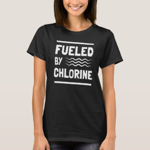 Zwemliefhebber zwemmer gevoed door chloor zwemmen t-shirt