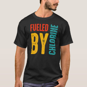 Zwemliefhebber zwemmer gevoed door chloor zwemmen t-shirt