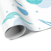 Zwemmeid in het waterkunstpatroon cadeaupapier (Rol Hoek)