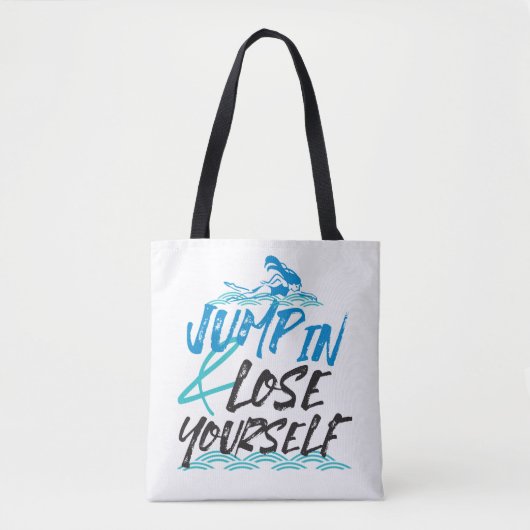 Zwemmeid in het waterkunstpatroon tote bag (Voorkant)