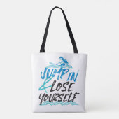 Zwemmeid in het waterkunstpatroon tote bag (Achterkant)