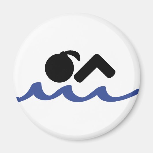 zwemmeisje magneet (Voorkant)