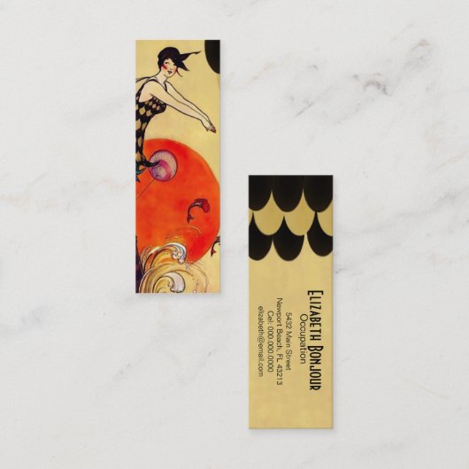 Zwemmeisje - Slim Visitekaartje (Voorkant / Achterkant)