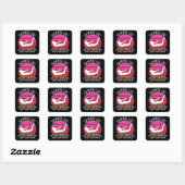 zwemmeisje vierkante sticker (Vel)