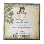 Zwemmelige Bridesmaid Dank je dat Tile Gown met bo Tegeltje (Voorkant)