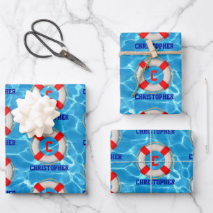 Zwemmelige coach LIfesaver Inpakpapier Vel