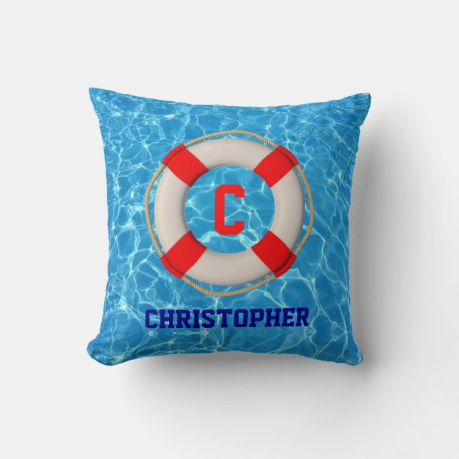 Zwemmelige coach LIfesaver Kussen (Voorkant)