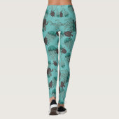 Zwemmelkwallen en Zee schildpadden Leggings (Achterkant)