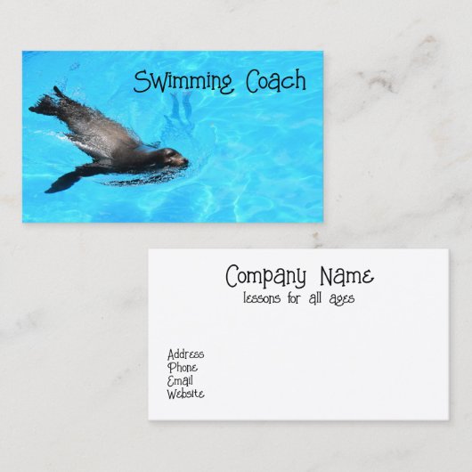 Zwemmellak Visitekaartje (Voorkant / Achterkant)