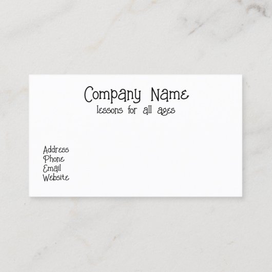 Zwemmellak Visitekaartje (Achterkant)