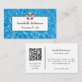 Zwemmellak Visitekaartje (Voorkant / Achterkant)