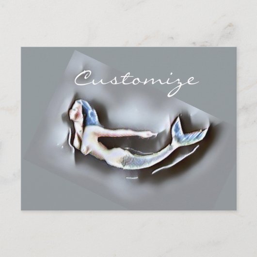 Zwemmelvis Thunder_Cove Grey Briefkaart (Voorkant)