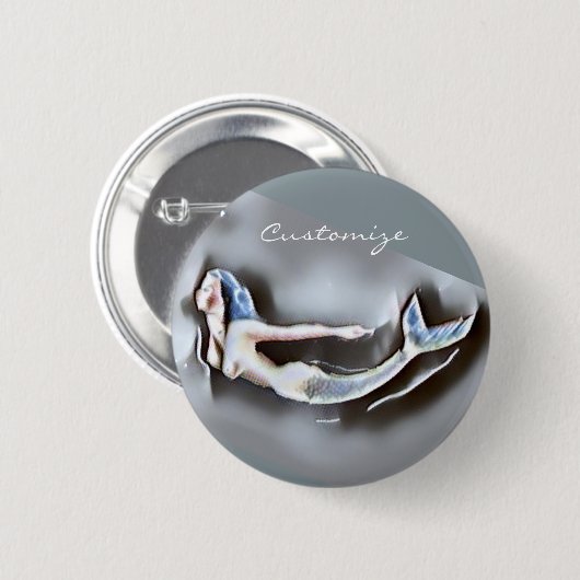 Zwemmelvis Thunder_Cove Grey Ronde Button 5,7 Cm (Voorkant /achterkant)