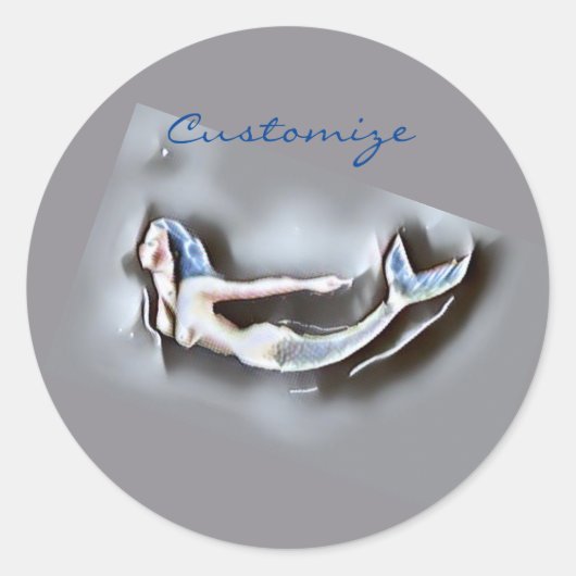 Zwemmelvis Thunder_Cove Grey Ronde Sticker (Voorkant)