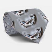 Zwemmelvis Thunder_Cove Grey Stropdas (Opgerold)