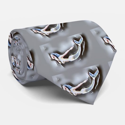 Zwemmelvis Thunder_Cove Grey Stropdas (Opgerold)