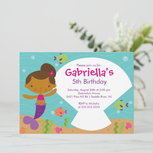 Zwemmelvis - uitnodiging (Staand voorkant)