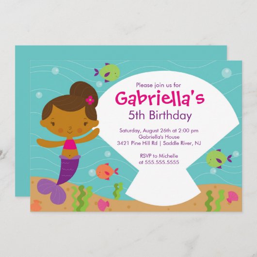 Zwemmelvis - uitnodiging (Voorkant / Achterkant)