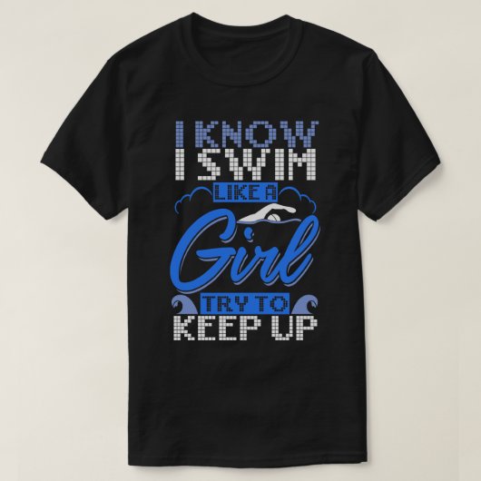 Zwemmen 4 t-shirt (Design voorkant)