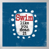 Zwemmen alsof je het bedoelt Poster Wall Art (Voorkant)