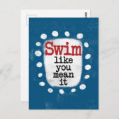 Zwemmen alsof je het Briefkaart bedoelt (Voorkant / Achterkant)