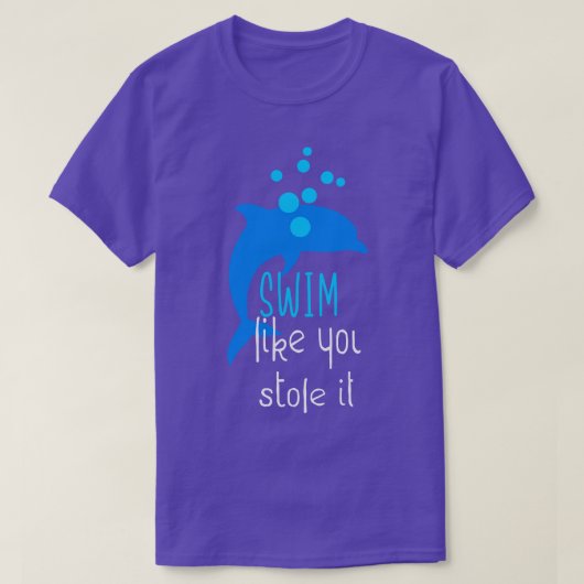 Zwemmen alsof je het gestolen grappige dolfijn zwe t-shirt (Design voorkant)