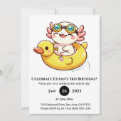 Zwemmen Axolotl Fun Verjaardag Kaart (Voorkant)