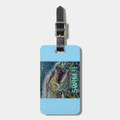 Zwemmen !! bagagelabel (Voorkant verticaal)